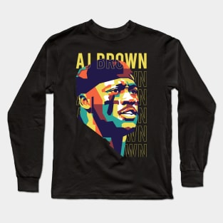 AJ Brown in WPAP Style 1 Long Sleeve T-Shirt